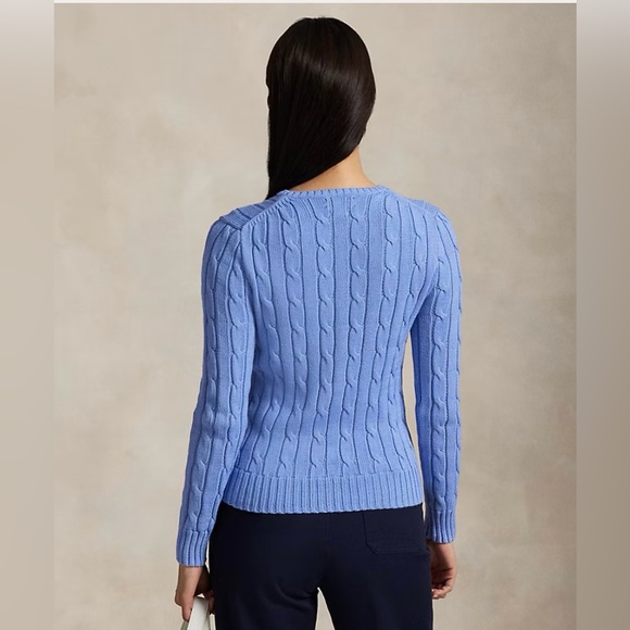Ralph Lauren Light Blue Cable Knit Sweater - Picture 3 of 13